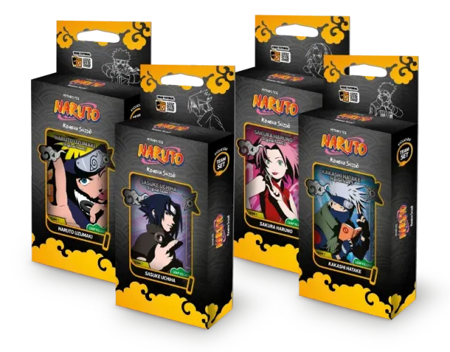 NARUTO トレーディングカード 未開封4パック Konoha Shidō Konoha Shidō Set | Naruto Mythos TCG